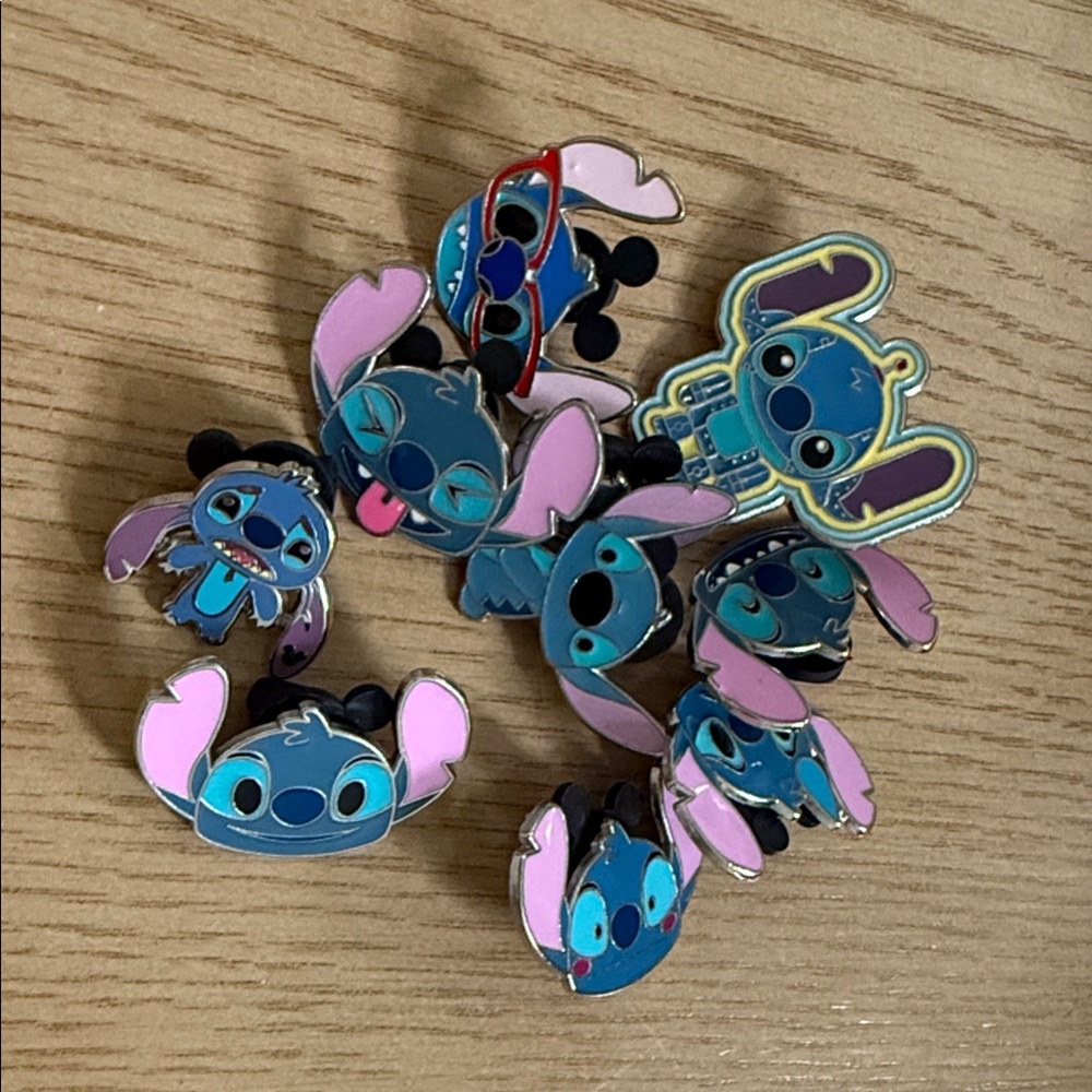Stitch Enamel Pin Set - 10 pins